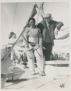 Image of Miriam and Eskimo girl at Cape York